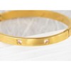 Anna-Kaci 18K Gold Plated Crystal Rhinestone Bangle Bracelets for Women with Cubic Zirconia Stainless Steel Bracelet for Valentines, Birthday - 3 of 4