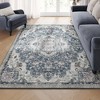 5x7 FT Vintage Traditional Area Rug - Non-Slip Low Pile Carpet, Soft Machine Washable Home Decor - 2 of 4