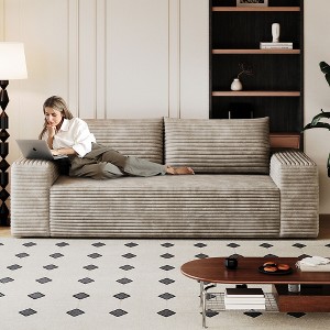 NicBex Modern 2/3-Seat Loveseat Sofa Couch for Living Room,Bedroom,Comfy Upholstered Lounge Futon Couch with Deep Cushions - 1 of 4