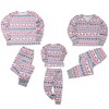 cheibear Christmas Sleepwear Long Sleeve Tee with Pants Loungewear Family Pajama Sets - 2 of 4