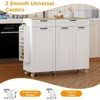 Kitchen Island Cart with Trash Can, Kitchen Island with Drop Leaf, Kitchen Rolling Island with Towel Rack, Trash Can Mobile Island Table for Kitchen - 3 of 4