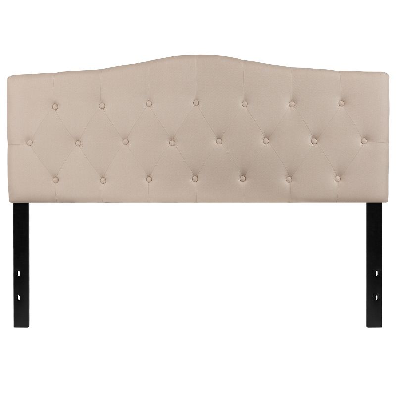 Emma and Oliver Arched Button Tufted Upholstered Headboard, 1 of 10
