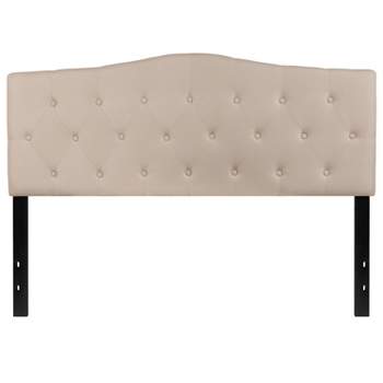 Emma and Oliver Arched Button Tufted Upholstered Headboard