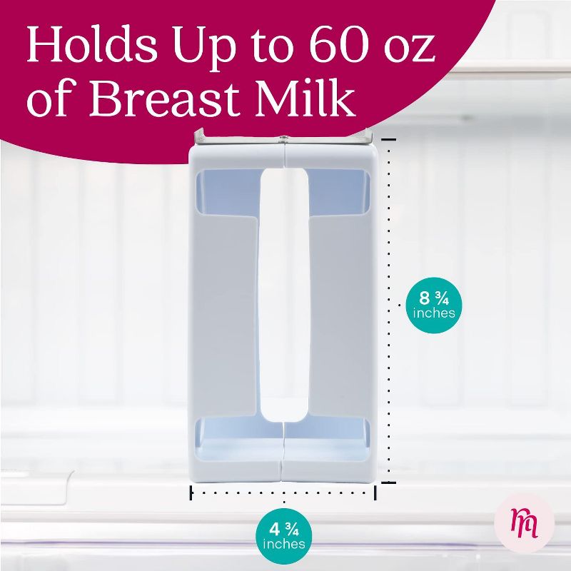 IMPRESA - Breast Milk Storage Tower with Tray, Organize & Freeze Milk, Breastfeeding Essentials, Breastmilk Storage Containers for Freezer, 4 of 8