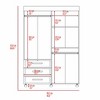 Tiramisubest Black Isla Vista 3-Drawer Armoire Black Wengue - This Versatile Storage Unit Features Three Spacious Drawers - 4 of 4