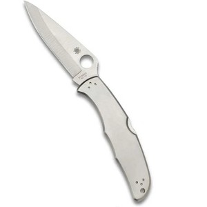 Spyderco Endura 4 Stainless Steel Pocket Knife with VG-10 Blade | Get Exceptional Cutting Performance with the Stainless Steel Handle, PlainEdge - 1 of 4