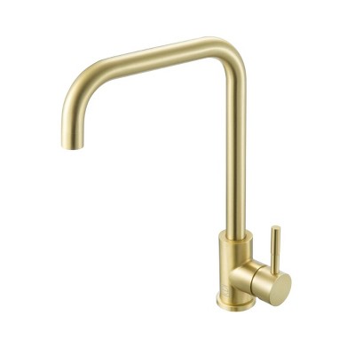 Elegant Lighting Levi Single Handle Pull Down Sprayer Kitchen Faucet in Brushed Gold