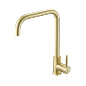 Elegant Lighting Levi Single Handle Pull Down Sprayer Kitchen Faucet in Brushed Gold - 1 of 4