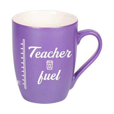 Elanze Designs Teacher Fuel Passion Purple 10 ounce New Bone China Coffee Cup Mug