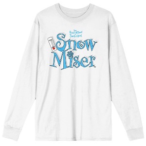 The Year Without Santa Claus Snow Miser Men's White Long Sleeve Crew Neck Graphic Tee - 1 of 3