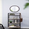 SEVOBAL Bathroom Vanity Mirrors Round Wall Mirror with Sturdy Wooden Frame Long-Lasting Durability Rust-Resistant, Brown, 19.7"*0.8"*19.7" - 2 of 4