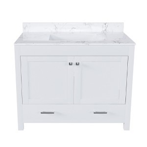 Dexmalle Modern 43"Bathroom Vanity with Multi-functional Doors and Drawer - 1 of 4