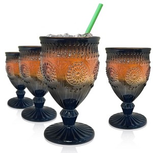 Artland Orange & Black Goblet - Set of 4 - 1 of 4