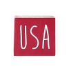 C&F Home Red White and Blue Squares Table Drink Sitters 4th of July U.S.A. Patriotic Set of 3 - 2 of 4