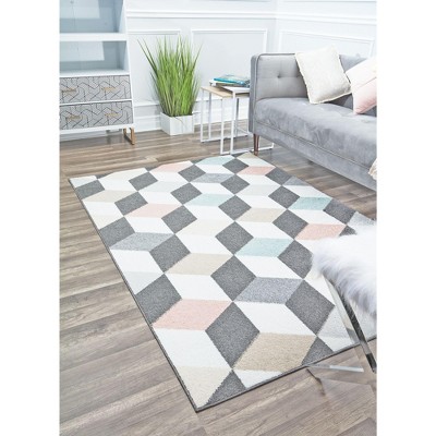 Earl Grey 8' x 10' Geometric Gray Synthetic Area Rug