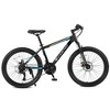 Okak 26IN Mountain Bike with 21 Speeds and Mechanical Disc Brakes, Adult Bike with High-Carbon Steel Frame, Dirt Bike for Kids & Adults - 2 of 4