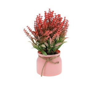 Unique Bargains Artificial Plants Tiered Festive Flower Cone Plastic 3.74"x3.74"x9.84" 1 Pc - 1 of 4