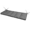 NewHome "Non-Slip Bench Seat Cushion with Ties for Indoor & Outdoor Furniture – 51.18x19.68in for Patio, Garden, Balcony" Grey 8cm thick - 2 of 4