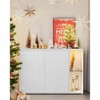 SONGMICS HOME Superfast Toolless Assembly, Storage Cabinet, Accent Buffet Cabinet with Lighting and Glass Shelf, Sideboard, Minimalist - 3 of 4