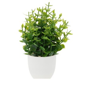 Unique Bargains Artificial Plants Eucalyptus Plant Plastic 2.76"x2.76"x7.09" 1 Pc - 1 of 4