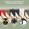 WestinTrends Azura 3-Piece HDPE Plastic Adirondack Patio Chairs With 18" Square Side Table Set - 4 of 4