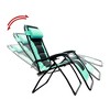 GOLDSUN Oversized Zero Gravity Adjustable Outdoor Beach Camping Patio Reclining Lounge Chair with Cup Holder and Removable Side Table, Blue - 4 of 4