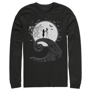 Men's The Nightmare Before Christmas Halloween Jack Skellington Sally Meant to Be Long Sleeve Shirt - 1 of 4