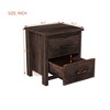 NicBex 2 Drawers Nightstand,Bedside Table with Black Metal Handles,Modern Side Table for Bedroom - 3 of 4
