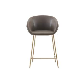 Faustina Counter Height Barstool Brown/Gold