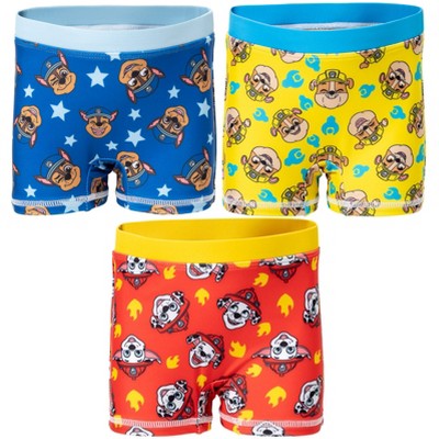 Nickelodeon Paw Patrol Chase Marshall Rubble Infant Baby Boys 3 Pack Swim Shorts Toddler