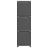 vidaXL Display Shelf Grey Polyester Fabric and Steel Medium - 9-Cube Gray With Boxes - 3 of 4