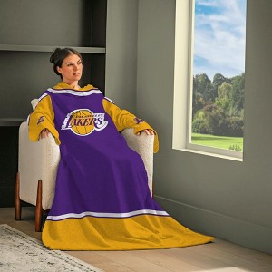 Snuggie Los Angeles Lakers  The Original Wearable Blanket with Sleeves & Pockets | Super Soft Fleece | As Seen on TV | Officially Licensed NBA Gear - 1 of 4