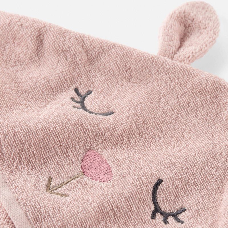 Little Planet by Carter&#39;s Hooded Character Towel - Pink Bunny, 3 of 4