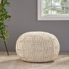 Yuny Handcrafted Modern Fabric Pouf - Christopher Knight Home - 2 of 4