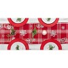 Kovot Winter Snowflake 72" Table Runner | Christmas Holiday Table Decor | Red & White with Foil Accents Snowflake | Measures 72" x 13" - 4 of 4