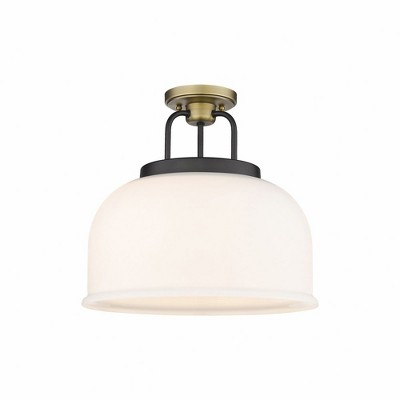 Kahana - 3 Light Semi-Flush Mount In Industrial Style-14.13 Inches Tall and 15 Inches Wide