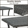POCASSY 23.6" * 23.6" Outdoor Side Table, Wicker Rattan Patio End Table for Patio, Balcony, Pool, Two-tier - 3 of 3