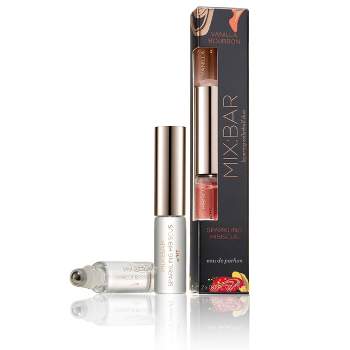 MIX:BAR Sparkling Hibiscus & Vanilla Bourbon Roll-On Perfume - Travel Size Fragrance, 0.34 fl oz