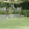 vidaXL Garden Raised Bed Gray Powder-coated Steel Large Durable - Silver 44.9" x 15.7" x 14.2" - 2 of 4