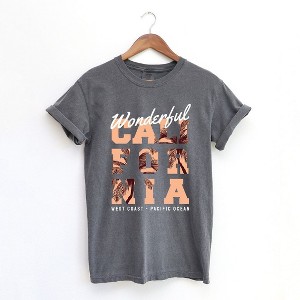 Simply Sage Market Women's Wonderful California Short Sleeve Garment Dyed Tee - 1 of 2