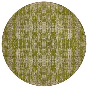 Olive Green Taupe And Beige Moroccan Washable Indoor Outdoor Area Rug - 1 of 4