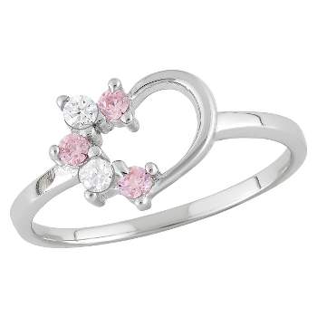 Tiara Kid's 1/10 CT. T.W. Round-Cut Cubic Zirconia Prong Set Ring in Sterling Silver