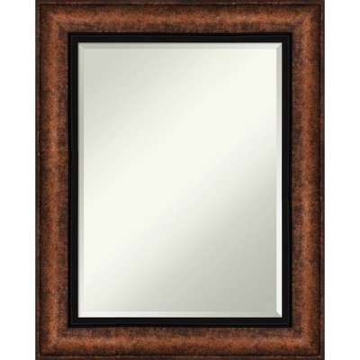 25" x 31" Beveled Vogue Bronze Wall Mirror - Amanti Art: Oil Rubbed, Brushed Finish, No Assembly Required