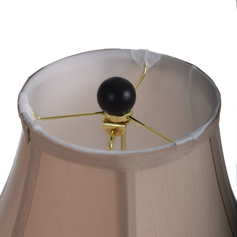 2 Table Lamps and 1 Floor Lamp Black Finish with Taupe Fabric Shades - StyleCraft, 6 of 12