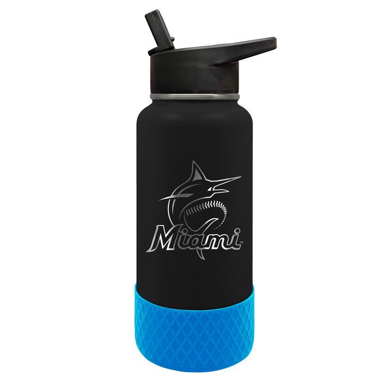 MLB Miami Marlins 32oz Thirst Hydration Water Bottle, 1 of 2