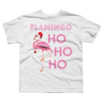Boy's Design By Humans Flamingo HoHoHo Christmas Day X-Mas Flamingo Shirt By TomGiant T-Shirt
