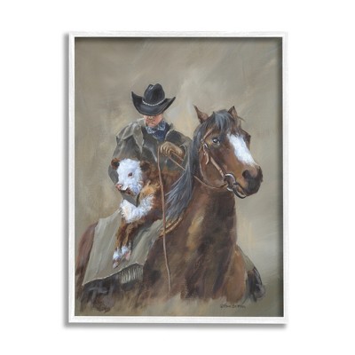 Stupell Industries Ranch Cowboy Western Horse Framed Giclee Art