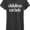 Women's - Instant Message - Childless Cat Lady White Short Sleeve Graphic T-Shirt - 2 of 4