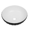16" Round Ceramic Vessel Bathroom Sink – Modern Textured Bowl Design - 4 of 4