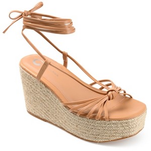 Journee Collection Womens Catalinn Tru Comfort Foam Espadrille Platform Sandals Tan 9.5 - 1 of 4